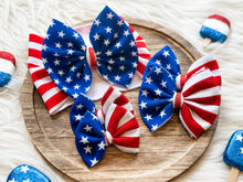 Load image into Gallery viewer, Patriotic flag bows
