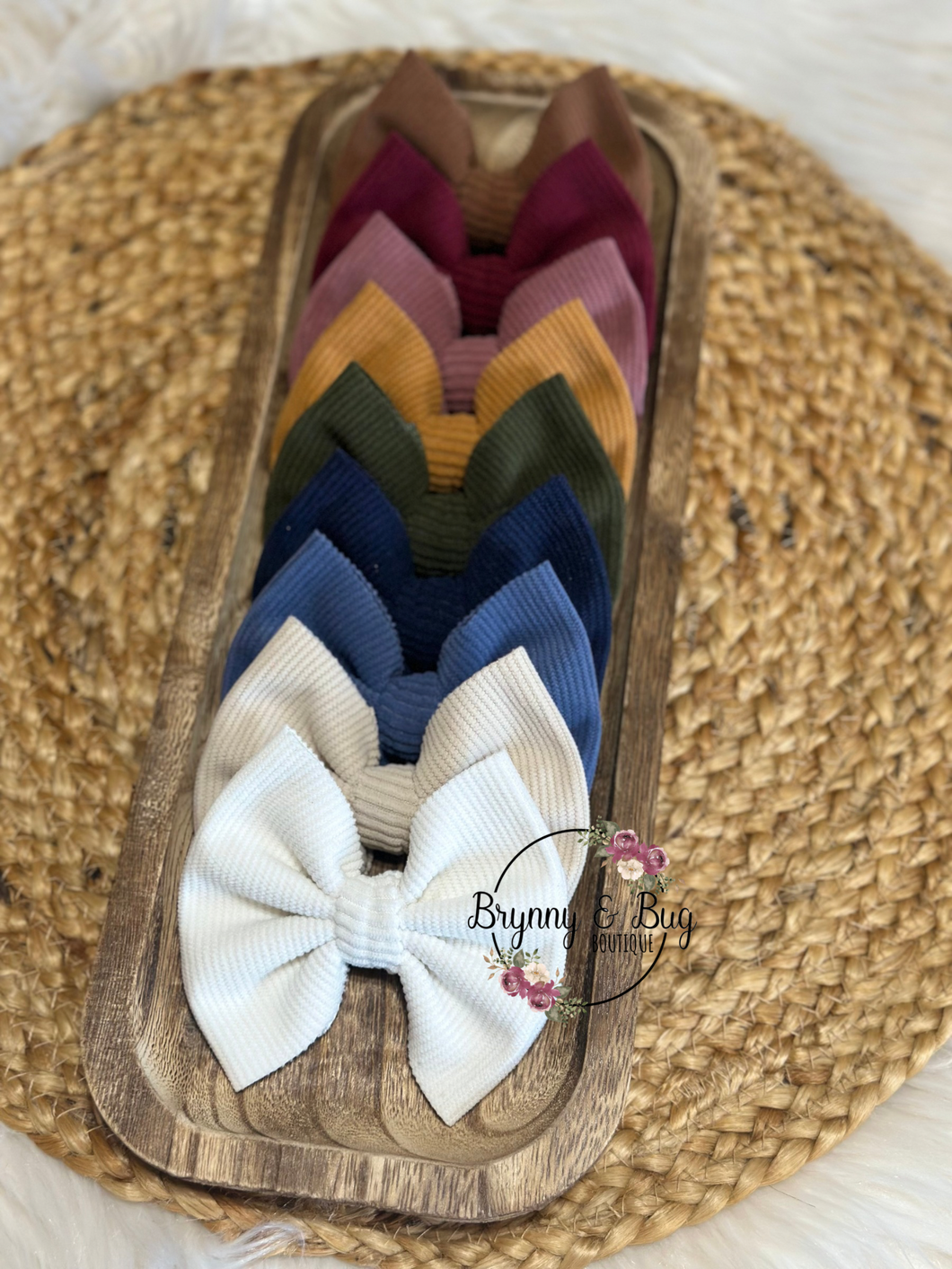 Fall corduroy bow bundle