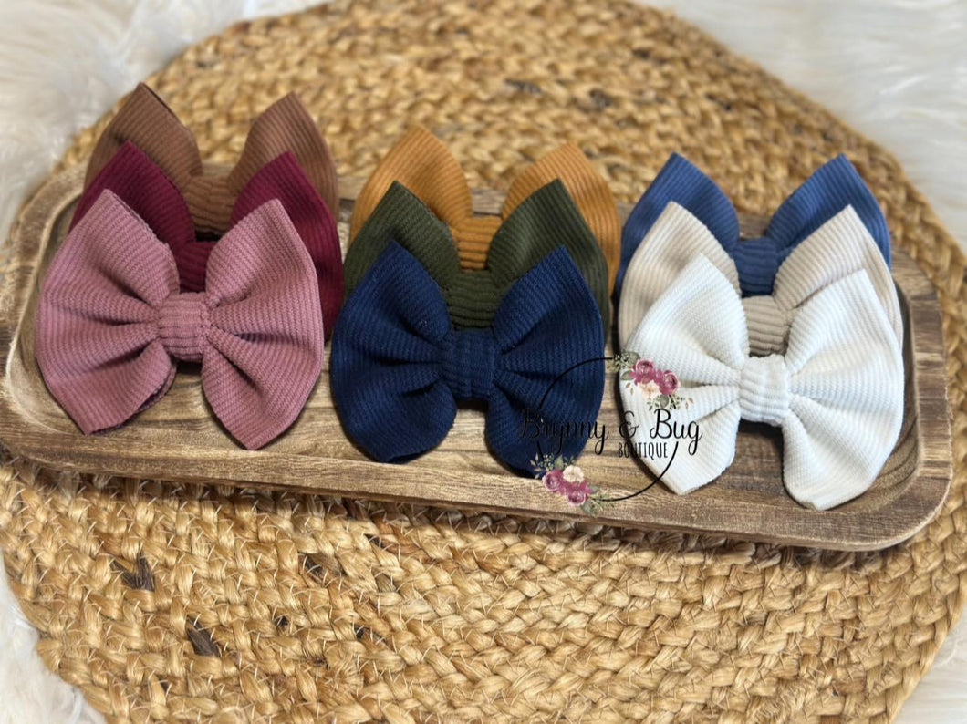 Fall corduroy bows