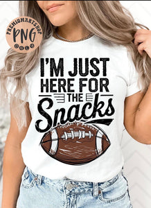 Adult "Here for the snacks" tee/crewneck